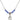 Saint Margaret Mary Alacoque Birthstone Necklace | 1/2 inch  Sapphire Sterling Silver