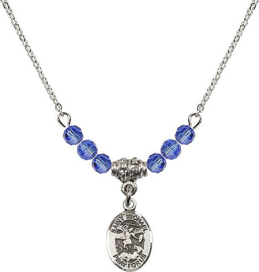 Saint Michael the Archangel Birthstone Necklace | 1/2 inch | N20-9076