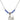Miraculous Medal Birthstone Necklace | 1/2 inch | 4mm Beads  Sapphire Sterling Silver
