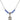 Saint William of Rochester Birthstone Necklace | 1/2 inch | 4mm Beads  Sapphire Sterling Silver