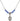 Saint William of Rochester Birthstone Necklace | 1/2 inch | 4mm Beads  Sapphire Sterling Silver