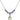 Saint Sebastian Birthstone Necklace | 1/2 inch | 4mm Beads  Sapphire Sterling Silver