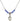Saint Sebastian Birthstone Necklace | 1/2 inch | 4mm Beads  Sapphire Sterling Silver