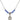 Saint Stephanie Birthstone Necklace | 1/2 inch | 4mm Beads  Sapphire Sterling Silver