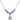 Saint John Paul II Birthstone Necklace | 1/2 inch | 4mm Beads  Sapphire Sterling Silver