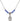 Saint John Paul II Birthstone Necklace | 1/2 inch | 4mm Beads  Sapphire Sterling Silver