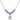 Saint Hildegard von Bingen Birthstone Necklace | 1/2 inch | 4mm Beads  Sapphire Sterling Silver