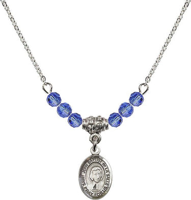 Saint John Baptist de la Salle Birthstone Necklace | 1/2 inch