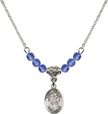 Saint Colette Birthstone Necklace | 1/2 inch | 4mm Beads