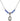 Saint Marie Magdalen Postel Birthstone Necklace | 1/2 inch | 4mm Beads  Sapphire Sterling Silver