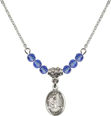 Saint Elizabeth of the Visitation Birthstone Necklace | 1/2 inch