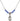 Saint Uriel the Archangel Birthstone Necklace | 1/2 inch | 4mm Beads  Sapphire Sterling Silver