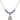 Our Lady the Undoer of Knots Birthstone Necklace | 1/2 inch  Sapphire Sterling Silver