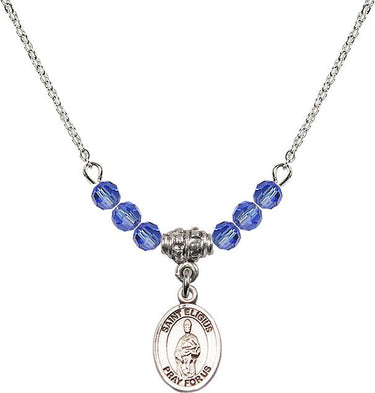 Saint Eligius of Noyon Birthstone Necklace | 1/2 inch | 4mm Beads