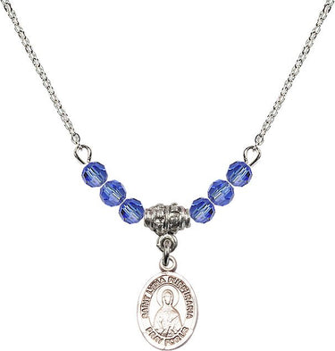 St. Lydia Purpuraria Birthstone Necklace | 1/2 inch | 4mm Beads
