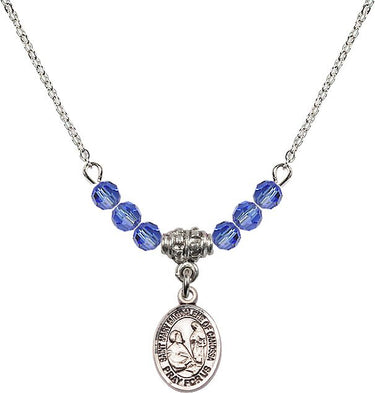 St. Mary Magdalene of Canossa Birthstone Necklace | 1/2 inch | 4mm Beads