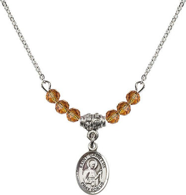 St. Camillus of Lellis Birthstone Necklace | 1/2 inch