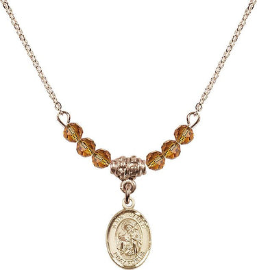 St. James the Greater Birthstone Necklace | 1/2 inch | 4mm Beads