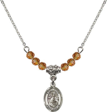 St. John the Apostle Birthstone Necklace | 1/2 inch | 4mm Beads