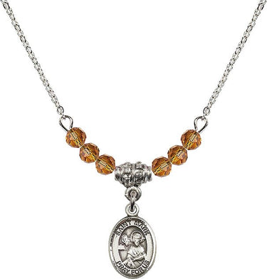 St. Mark the Evangelist Birthstone Necklace | 1/2 inch | 4mm Beads