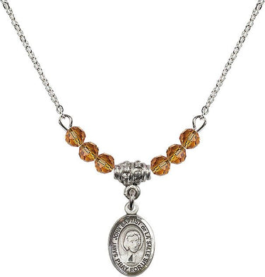 Saint John Baptist de la Salle Birthstone Necklace | 1/2 inch
