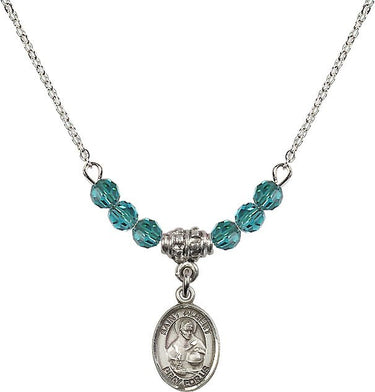 Saint Albert the Great Birthstone Necklace | 1/2 inch