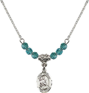 St. Gerard Majella Birthstone Necklace | 1/2 inch | 4mm Beads