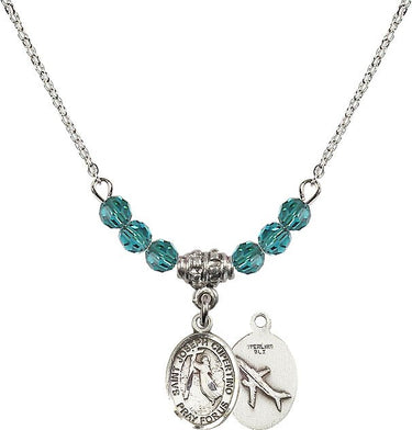 St. Joseph of Cupertino Birthstone Necklace | 1/2 inch | 4mm Beads