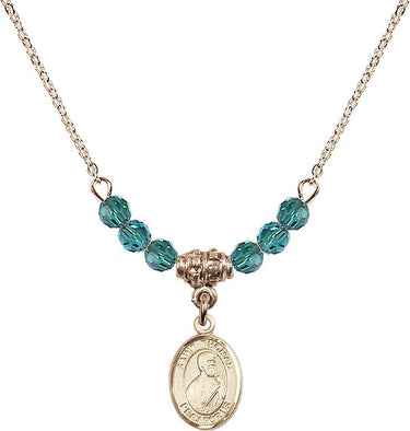 St. Thomas the Apostle Birthstone Necklace | 1/2 inch | 4mm Beads