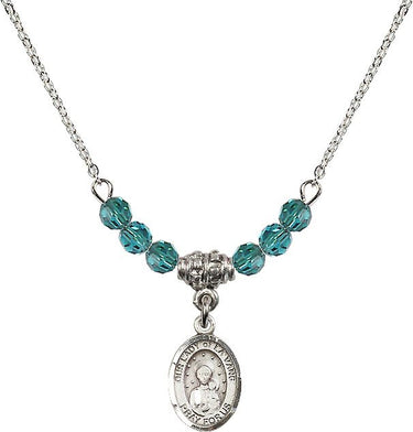 Our Lady of la Vang Birthstone Necklace | 1/2 inch | 4mm Beads