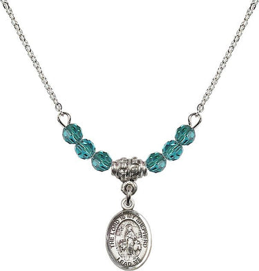 Lord Is My Shepherd Birthstone Necklace | 1/2 inch | 4mm Beads