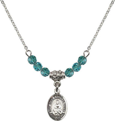 Saint Marie Magdalen Postel Birthstone Necklace | 1/2 inch