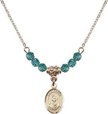 Saint Rafka Birthstone Necklace | 1/2 inch | 4mm Beads
