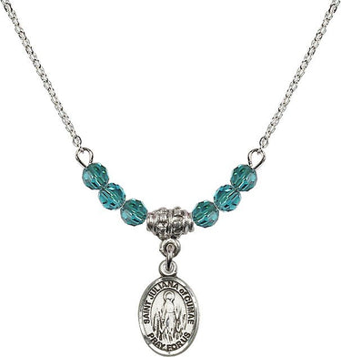 St. Juliana of Cumae Birthstone Necklace | 1/2 inch | 4mm Beads