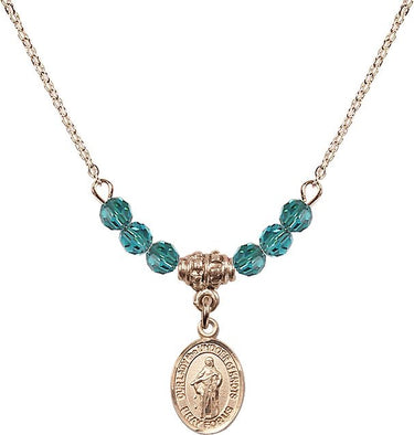 Our Lady the Undoer of Knots Birthstone Necklace | 1/2 inch