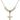 Crucifix Crystal Necklace | 7/8 inch | 4mm Beads   14kt Gold Filled