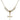 Nail Cross Crystal Necklace | 3/4 inch | 4mm Beads   14kt Gold Filled