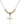 Nail Cross Crystal Necklace | 3/4 inch | 4mm Beads   14kt Gold Filled