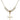 Cross Crystal Necklace | 3/4 inch | 4mm Beads   14kt Gold Filled