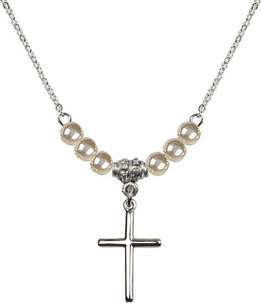 Cross Crystal Necklace | 3/4 inch | N21-0017YGF/18RG