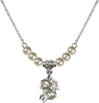 Women's Rose Crystal Necklace | 1/2 inch | 4mm Beads