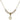 Four Way Medal Crystal Necklace | 3/8 inch | 4mm Beads   14kt Gold Filled