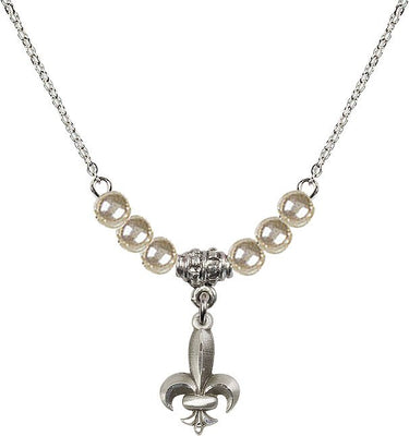 Collar de cristal Flor de Lis | 1,27 cm | Cuentas de 4 mm
