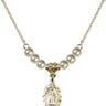 Saint Anne Crystal Necklace | 1/2 inch | 4mm Beads   14kt Gold Filled