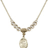 Guardian Angel Crystal Necklace | 1/2 inch | 4mm Beads   14kt Gold Filled