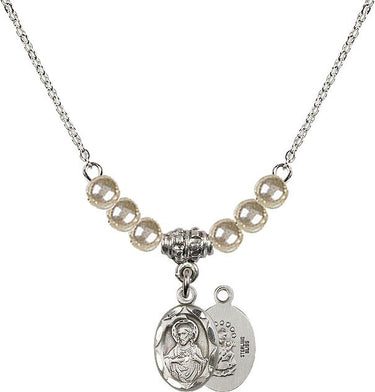 Collar de escapulario de cristal con cuentas | 1/2 pulgada | Cuentas de 4mm | N21-0301S
