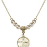 Baptism Crystal Necklace | 5/8 inch | 4mm Beads   14kt Gold Filled