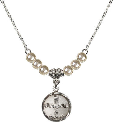 Collar de cristal para bautizo | 1.6 cm | Cuentas de 4 mm | N21-0601BA