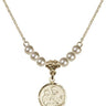 Saint Joseph Crystal Necklace | 5/8 inch | 4mm Beads   14kt Gold Filled