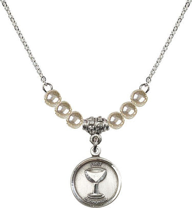 Communion Crystal Necklace | 5/8 inch | 4mm Beads | N21-0601W